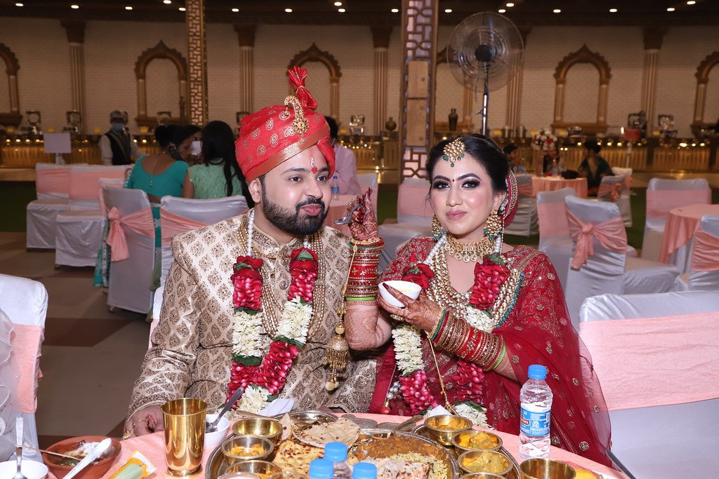 Wedding photographer and videographer at work